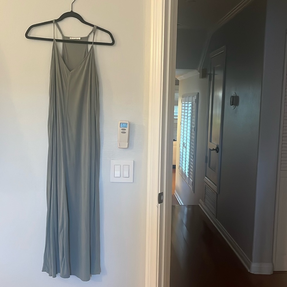 Long grey/green maxi dress